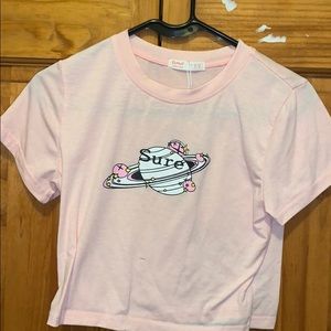 Cute light pink crop top